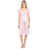 Casual Nights Women's Cap Sleeve Flower Silky Tricot Nightgown - 2 of 4