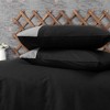 SUSSEXHOME Solid Collection Black Gray Gentleman Duvet Cover Set, Duvet Cover, 1 Duvet Cover, 1 Fitted Sheet and 2 Pillowcases - 3 of 4