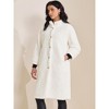 INSPIRE CHIC Women's Fleece Long Button Down Long Sleeve Winter Fuzzy Overcoat - 3 of 4