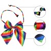 Allegra K Women's Pre-Tied Striped Uniform Adjustable Bowknot Bowtie - 4 of 4