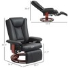 CIPACHO Modern RV Recliner Chair PU Leather Swivel Recliner Armchair with Footrest for Living Room Black - 2 of 4