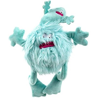 goDog PlayClean Germs Squeaky Plush Dog Toy with Odor-Eliminating Essential Oils, Chew Guard Technology - Seafoam, Small
