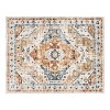 AMERLIFE Foldable Washable Medallion Area Rug, Turkish Vintage Style, Non-Slip Soft Carpet, Entryway - 2 of 4