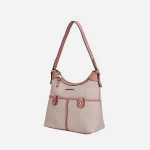 MKF Collection Harper Vegan Color Block Leather Women’s Shoulder Hobo Bag by Mia K - 1 of 4
