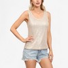 Anna-Kaci Women's Sequin Tank Top Sleeveless Scoop Neck Sparkly Party Blouse - 3 of 4