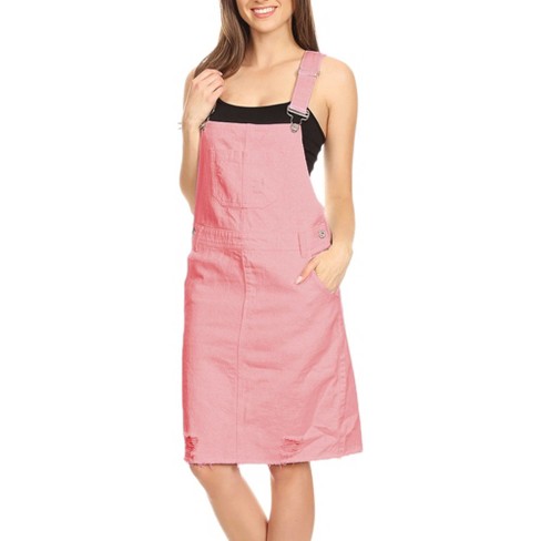 Overall pink dress best sale