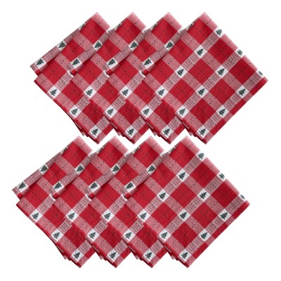 Elrene Sherwood Tree Dobby Cotton Napkins, Set of 8 - Elrene Home Fashions