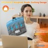 Weighted Electric Heating Pad with Massaging Vibrations, 6 Settings - 3 Heat, 3 Massage - 9 Relaxing Combinations, 12" x 24", 4 Lbs, Waffle Grey - 2 of 4