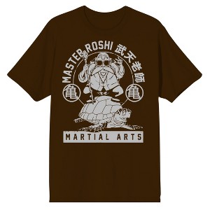 Dragon Ball Z Master Roshi Turtle School Men's Brown Crew Neck Short Sleeve T-shirt - 1 of 2