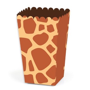 Big Dot of Happiness Giraffe Print - Safari Party Favor Popcorn Treat Boxes - Set of 12 - 1 of 4