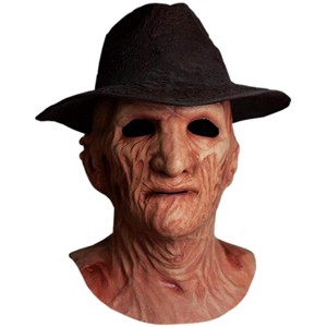 Trick Or Treat Studios A Nightmare On Elm Street 2 Deluxe Freddy Adult Latex Mask w/ Fedora Hat - 1 of 2
