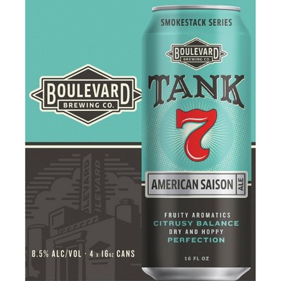 Boulevard Tank 7 American Saison Beer - 4pk/16 fl oz Cans