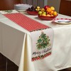 Unique Bargains Christmas Table Runner Black White Green Brown 72"x13" 1 Pc - 2 of 4