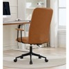 Gulches 2-Pack Antique Brown PU Leather Office Chairs High Back with Armrests, 360¡ã Swivel, Adjustable Gas Lift, Black Powder-Coated Frame - 4 of 4