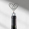 Unique Bargains Bottle Stoppers Patterned Heart Zinc Alloy PTR Black Silver Tone 1 Pc - 2 of 3