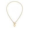 Adornia 14k Gold Plated Heart Initial Toggle Necklace - 3 of 3