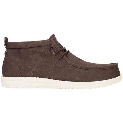 HEYDUDE Men Wally Mid Stretch Canvas , Brown, 7