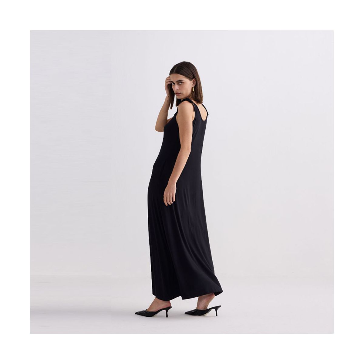 Reistor Womens Tie-Detail Maxi Dress - thumbnail 3