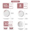 vancasso 18 Piece Set Floral Decal Porcelain Dinnerware Set, Including Dinner/Dessert Plates, Bowls, For 6 People - 2 of 4