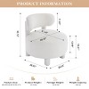 Modern Armless Accent Chair for Bedroom, Teddy Fabric Slipper Chair with Curved Backrest and Padded Seat, Upholstered Side Chair-The Pop Home - 3 of 4