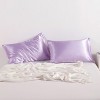 2 Pack Satin Pillowcases for Hair and Skin, Luxurious and Silky Pillow Cases with Envelope Closure - NTBAY - 3 of 4
