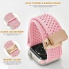 HTUTWOO Hollow Breathable Apple Watch Band, Woven Nylon Magnetic Strap 38/40/41/42/44/45/46/49mm for iWatch Series 10 9 8 7 6 5 4 3 2 1 SE Ultra - 3 of 4