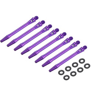 Unique Bargains 2BA Thread Aluminum Dart Shafts with Rubber Rings for Steel Tip 8 Pcs - 1 of 4