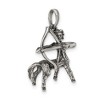 Black Bow Jewelry Sterling Silver Sagittarius the Archer Zodiac 3D Antiqued Pendant - 3 of 4