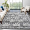 Area Rug Machine Washable Low Pile Rug with Rubber Backing Floor Carpet Low Pile Vintage Foldable Rugs for Bedroom Living Room Home Office Playroom - 2 of 4