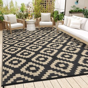 GAOMON Outdoor Rug Outdoor Plastic Straw Rugs Lightweight Modern Geometric Area Rug for Camping Patio Deck Picnic - 1 of 4
