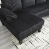 U-Shaped 4-Seater Velvet Sectional Sofa with Double Chaise - 4 of 4