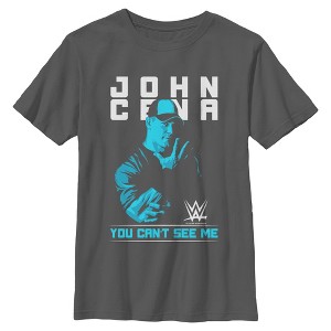 Boys WWE John Cena You Can't See Me Blue T Shirt - 1 of 4