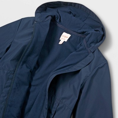 Детские куртки Cat & Jack Kids' Windbreaker Uniform Jacket - Cat & Jack™ Navy L: Water-Resistant, Hooded, Kangaroo Pocket — фото 2