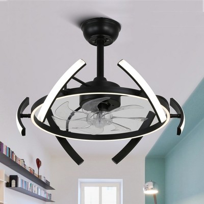 Bella Depot 24" Modern LED Ceiling Fan with Dimmable Light, 6-Speed Reversible with Remote and APP Control