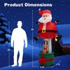 NAYSAYE Inflatable Holiday Decoration Santa and Reindeer Hot Air Balloon for Christmas Parties, Red and White, 50.4"*32.4"*96" - 4 of 4