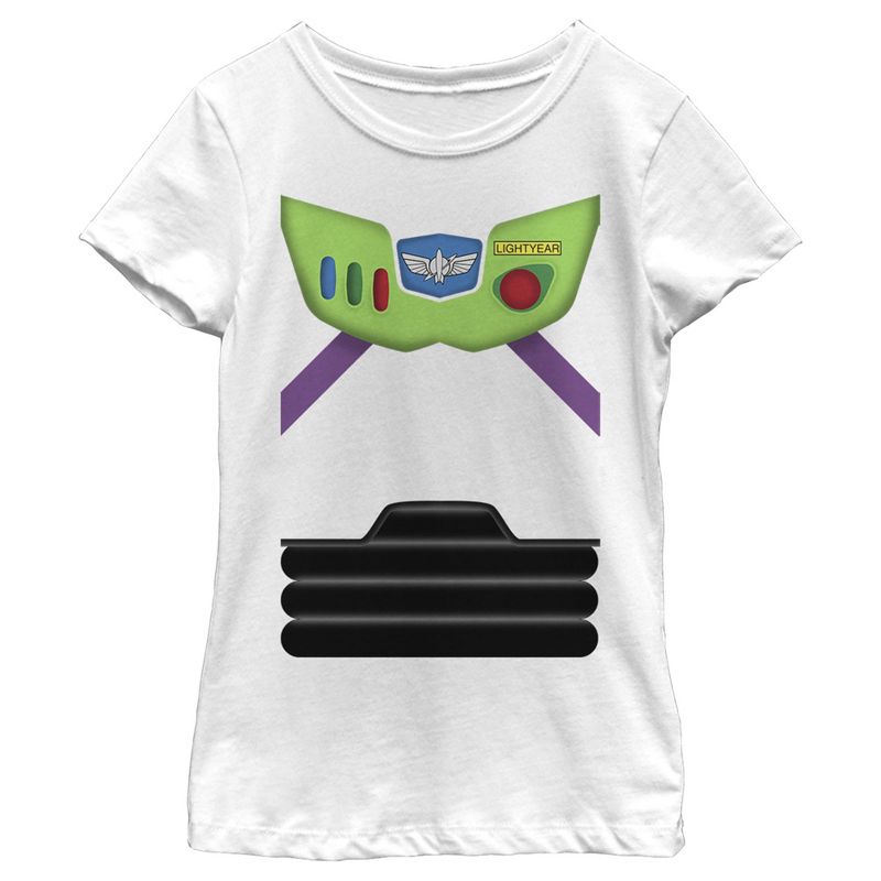 Girl's Toy Story Buzz Lightyear Costume Tee T-Shirt, 1 of 5
