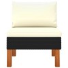 vidaXL Middle Sofa Black, Cream White - 3 of 4