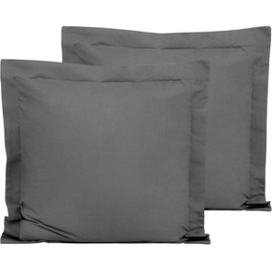 2 Pack Brushed Microfiber Super Soft Euro Pillow Shams, 26x26 Inches - NTBAY - 1 of 4