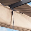 PURPLE LEAF 10' x 13' Patio Aluminum Pergola with Retractable Sun Shade Canopy Modern Outdoor Pergola for Deck Backyard Garden - 2 of 4