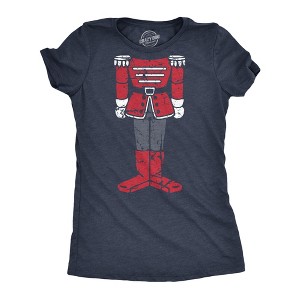 Womens Nutcracker Body T Shirt Funny Xmas Party Figurine Doll Tee For Ladies - Crazy Dog Women's T Shirt - 1 of 4