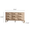LOVSON 9 Drawer Storage Chest, Modern Dining Sideboard and Chest of Drawers for TV Cabinets, Light Wood for Bedrooms, Living Rooms and Hallways - 3 of 4