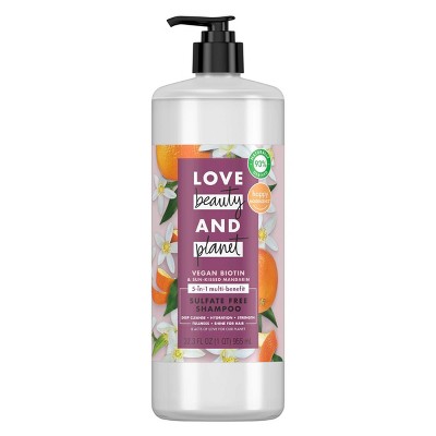 Love Beauty & Planet Vegan Biotin and Sun-Kissed Mandarin Shampoo - 32 fl oz