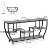 Gulches Industrial Chic Console Table, 70.9" Entryway Sofa Table with Shelves, Black Metal & Rustic Wood, Gray - 2 of 4