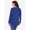 Roaman's Plus Size Cotton Ultimate Long Sleeve Crewneck Tee - 3 of 4