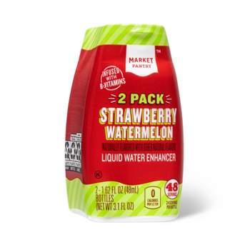 Strawberry Watermelon Liquid Water Enhancer Drops Dual Pack - 2pk/1.62 fl oz - Market Pantry™