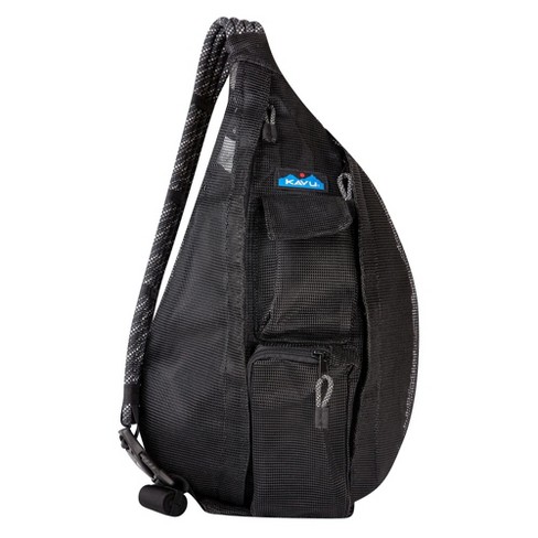 Mesh sling outlet backpack