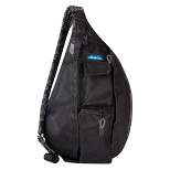 KAVU Beach Rope Bag Mesh Crossbody Sling Backpack - Black