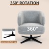 Sapphtopaz Cuddle Accent Chair with Curved Armrests&Backrest Upholstered Swivel Chair with Steel Leg Leisure Comfy Chairs for Living Room,Bedroom - 4 of 4