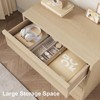 3 Drawer Dresser, Natural Oak Nightstand 3 Chest of Drawers with Large Storage, Small Modern Bedside End Table for Living Room, Nursery, Entryway - 4 of 4