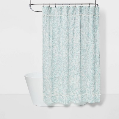 aqua and grey shower curtain